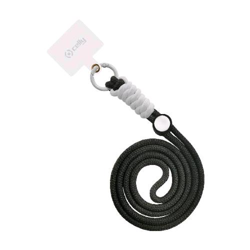 CELLY LACETNYLBK CATENA DA COLLO PER SMARTPHONE SUMMER COLLECTION IN TESSUTO BLACK