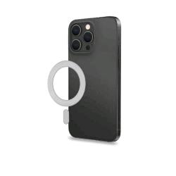 CELLY MAG RING ANELLO MAGNETICO ADESIVO PER UTILIZZO ACCESSORI Magsafe SU QUALSIASI TELEFONO CON ADATTATORE BIANCO