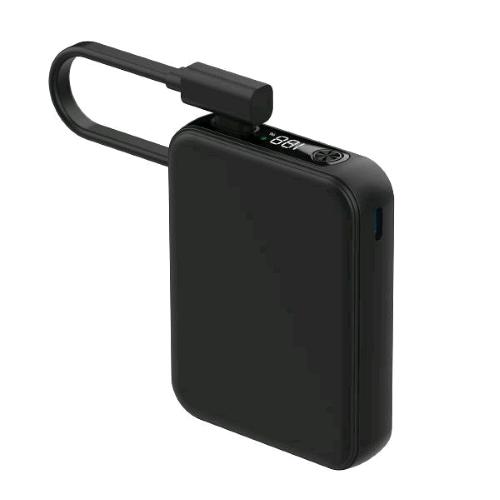 CELLY POWERBANK 5.000mAh 20 W CON CAVO USB-C INTEGRATO E DISPLAY NERO