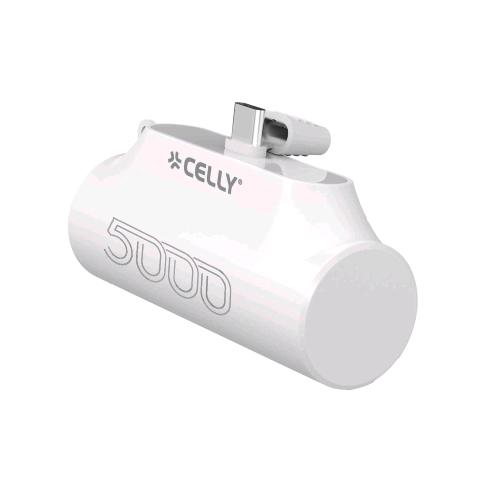 CELLY POWERBANK COMPACT 5.000mAh USB-C BIANCO