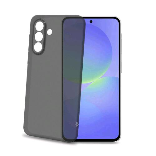 CELLY SAMSUNG GALAXY A37 5G COVER MORBIDA IN TPU CON TASTI E BORDO FOTOCAMERA COLORE A CONTRASTO EFFETTO SABBIATO TRASPARENTE NERO