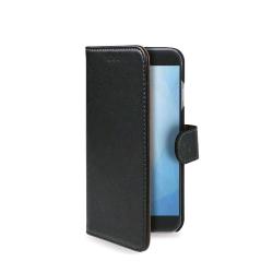 CELLY SAMSUNG GALAXY J8+ CUSTODIA A PORTAFOGLIO SIMILPELLE FLAP MAGNETICO NERO