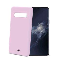 CELLY SAMSUNG GALAXY S10 PLUS COVER IN SILICONE LIQUIDO CON FINITURA SOFT-TOUCH ROSA
