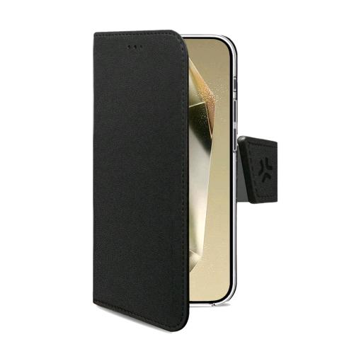 CELLY SAMSUNG GALAXY S24 ULTRA 5G CUSTODIA A PORTAFOGLIO IN SIMILPELLE TASCHE INTERNE PORTA CARTE FUNZIONE STAND BLACK