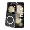 CELLY SAMSUNG GALAXY Z FLIP5 COVER IN TPU TRASPARENTE CON MODULO MAGNETICO CIRCOLARE COMPATIBILE CON RICARICA WIRELESS