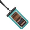 CELLY SPLASHBAG CUSTODIA IMPERMEABILE PER SMARTPHONE FINO A 7" TRASPARENTE CHIUSURA ERMETICA IPX8 LACCIO A COLLO INCLUSO NERO VERDE ACQUA