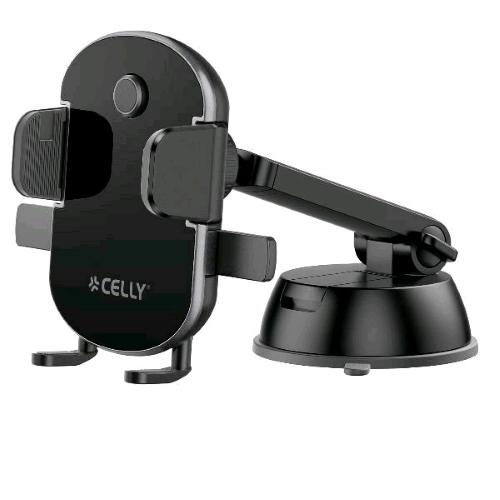 CELLY SUPPORTO A VENTOSA SMARTPHONE PER PARABREZZA O CRUSCOTTO NERO