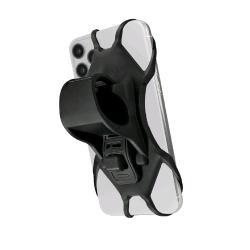 CELLY SWIPEBIKE SUPPORTO UNIVERSALE SMARTPHONE PER MANUBRIO IN SILICONE CON GANCIO NERO