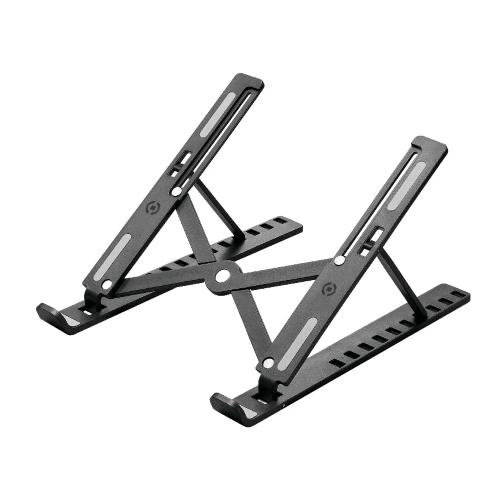 CELLY SWMAGICSTAND2BK SUPPORTO PER NOTEBOOK FINO A 15.6" RICHIUDIBILE IN PLASTICA CON 10 LIVELI DI INCLINAZIONE NERO