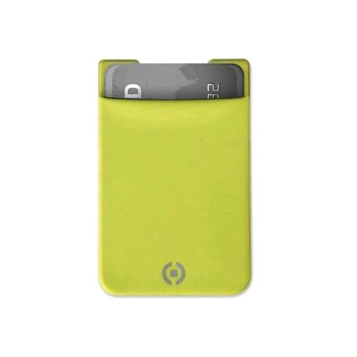 CELLY TASCA ADESIVA PER SMARTPHONE IN TESSUTO GIALLO