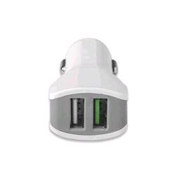 CELLY TURBO CAR CHARGHER CARICABATTERIE DA AUTO 2 PORTE USB 3.4 A COLORE BIANCO