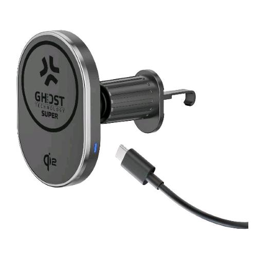 CELLY UNIVERSAL CAR HOLDER Qi2 SUPPORTO PER AUTO CON RICARICA MAGNETICA Qi2 COMPATIBILE Magsafe 15 W CAVO INCLUSO NERO
