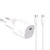 CELLY UPTC CARICABATTERIE DA RETE GaN 25 W 1 PORTA USB-C + CAVO USB-C MASCHIO-MASCHIO INCLUSO BIANCO