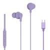 CELLY WIRED EARPHONE CUFFIE CON MICROFONO USB-C CON FILO CONTROLLO CHIAMATE E VOLUME/MUSICA VIOLA PASTELLO