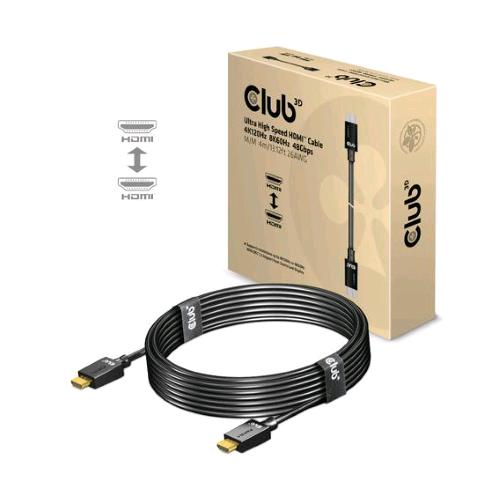 CLUB3D CAC-1374 CAVO HDMI A HDMI ULTRA HIGHT SPEED HDMI 4K 120Hz 8K 60Hz 48GBPs M/M 4 MT BLACK