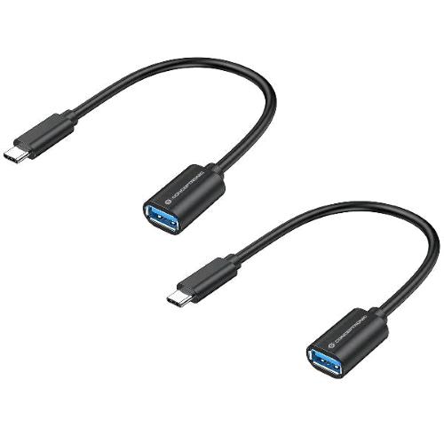 Conceptronic ABBY11B — 2 adattatori OTG USB-C / USB-A, 20 cm
