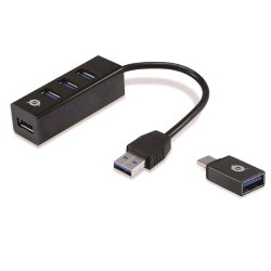 CONCEPTRONIC HUB 4 PORTE USB 3.0 CON ADATTATORE USB-C