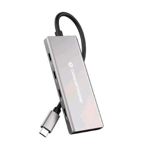 Conceptronic HUBBIES17G – hub USB-C a 7 porte, 10 Gbit/s, PD fino a 100 W