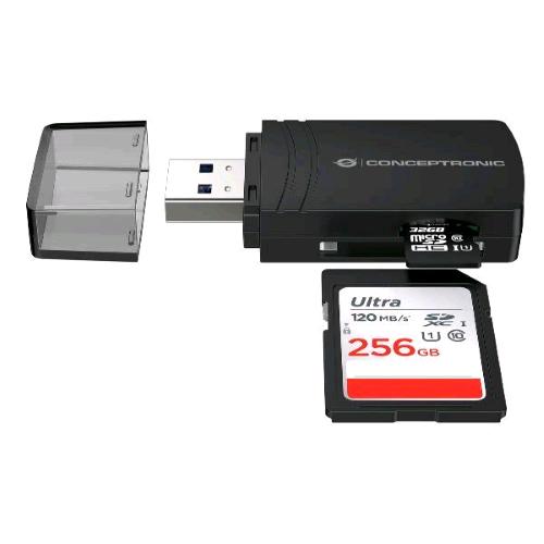Conceptronic BIAN06B — lettore SD e microSD UHS-II USB 3.0