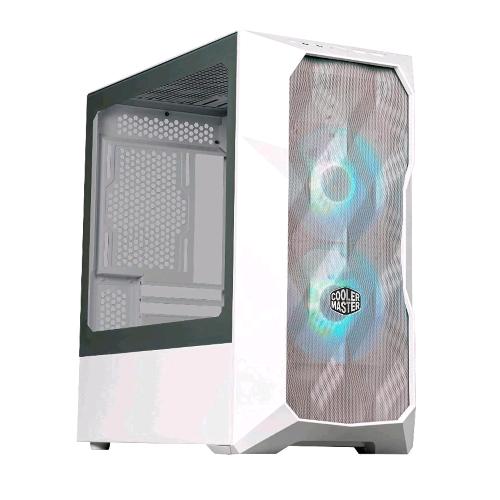 Cooler Master TD300 Mesh White TD300-WGNN-S00 — case Micro-ATX e Mini-ITX bianco, 2 ventole ARGB da 120 mm