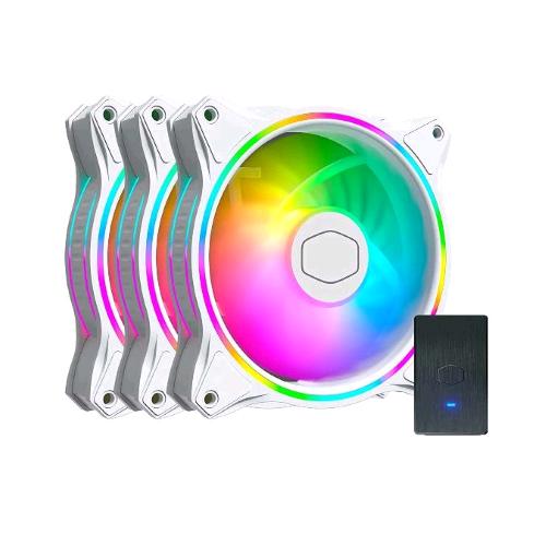Cooler Master MasterFan MF120 Halo White — 3 ventole ARGB