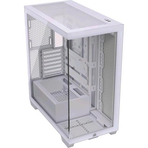 CORSAIR 3500X WHITE MID-TOWER ATX CASE PER PC VETRO TEMPERATO PANORAMICO COMPATIBILE CON SCHEDA MADRE A CONNESSIONE INVERSA BIANCO