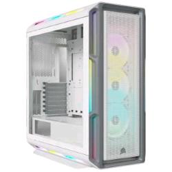 CORSAIR iCUE 5000T CASE MIDI TOWER ATX ALIMENTATORE NON INCLUSO 3 VENTOLE ANTERIORI 120mm INSTALLATE PANNELLO IN VETRO TEMPERATO COLORE BIANCO