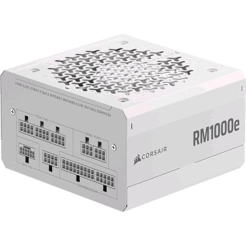 CORSAIR RM1000e 2025 ALIMENTATORE 1000W CYBENETICS GOLD COMPLETAMENTE MODULARE A BASSO RUMORE PCIe 5.1 ATX 3.1 BIANCO