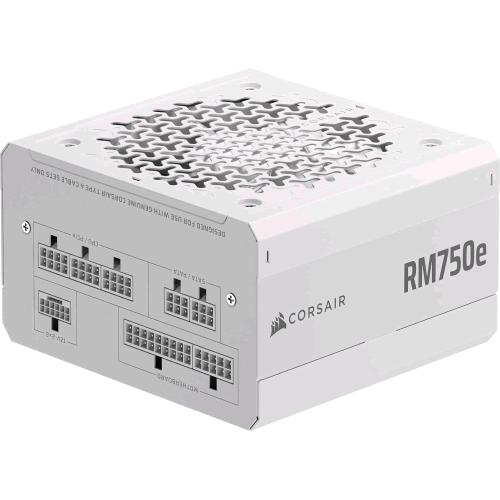 CORSAIR RM750e 2025 ALIMENTATORE 750W CYBENETICS GOLD COMPLETAMENTE MODULARE A BASSO RUMORE PCIe 5.1 ATX 3.1 BIANCO