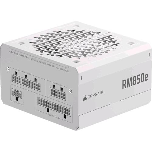 CORSAIR RM850e 2025 ALIMENTATORE 850W CYBENETICS GOLD COMPLETAMENTE MODULARE A BASSO RUMORE PCIe 5.1 ATX 3.1 BIANCO