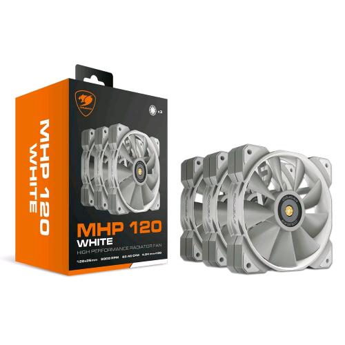 Cougar MHP120 — kit 3 ventole bianche da 120 mm