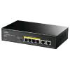 CUDY FS1006P SWITCH NON GESTITO 6 PORTE FAST ETHERNET (10/100) DI CUI 4 PORTE PoE 30W IN ACCIAIO DESKTOP NERO