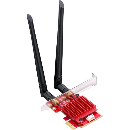 Cudy WE3000S — adattatore PCIe Wi-Fi 6E AX5400 e Bluetooth, due antenne orientabili