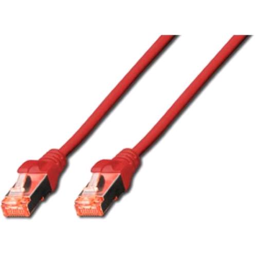 DIGITUS DK-1644-005/R — Cavo di rete CAT 6 S/FTP, 0,5 m, rosso
