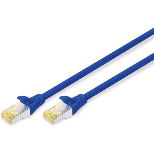 DIGITUS DK-1644-A-005/B — Cavo di rete CAT 6A S/FTP, 0,5 m, blu