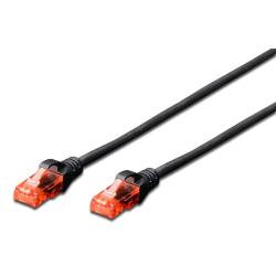 DIGITUS DK-1617-005/BL — Cavo di rete CAT 6 U/UTP, 0,5 m, nero