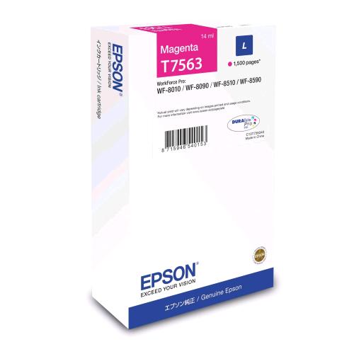 EPSON T7563 CARTUCCIA INCHIOSTRO MAGENTA TAGLIA L 14 ML SERIE WF-8XXX 1.500 PAGINE