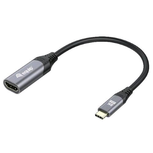 EQUIP 133492 adattatore USB-C a HDMI 2.1, 8K 30Hz / 4K 120Hz, argento