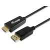EQUIP CAVO ADATTATORE DA DISPLAYPORT AD HDMI 4K 30Hz 10,2 Gbps CONNETTORI PLACCATI IN ORO MASCHIO/MASCHIO 3 MT NERO