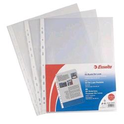 ESSELTE COPY SAFE STANDARD BUSTE CON FORATURA IN PP ANTIRIFLESSO CM 21X29.7 TRASPARENTE CONF 50 Pz.