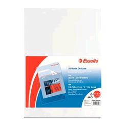 ESSELTE DELUXE BUSTE A L IN PP ANTIRIFLESSO CM 22X30 A4 TRAPARENTE CONF 25 Pz.