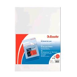 ESSELTE DELUXE BUSTE A L IN PP ANTIRIFLESSO CM 22X30 A4 TRASPARENTE CONF 50 Pz.