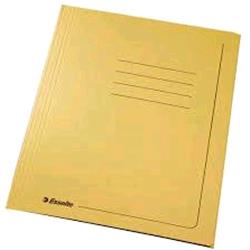 ESSELTE MANILLA CARTELLE 3 LEMBI CON STAMPA IN CARTONCINO 250X350MM DORSO ESPANDIBILE COL. GIALLO CONF 25 Pz.