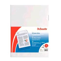 ESSELTE OFFICE BUSTE A L IN PP ANTIRIFLESSO CM 22X30 A4 TRASPARENTE CONF 25 Pz.