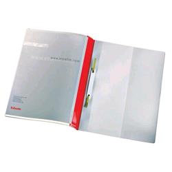 ESSELTE QUOTATION FILE CARTELLE AD AGHI IN PVC 238X310MM A4 COL. ROSSO TRASPARENTE CONF 25 Pz.