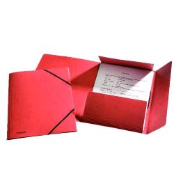 ESSELTE RAINBOW CARTELLA 3 LEMBI CON ELASTICO 320X240 mm A4 ROSSO