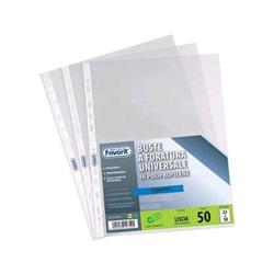FAVORIT AIR SPECIAL BUSTE CON FORATURA UNIVERSALE IN PP CM 23X30.5 A4 LISCIA TRASPARENTE CONF 50 Pz.
