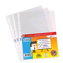 FAVORIT BUSTE A U CON FORATURA UNIVERSALE IN PP BUCCIA D'ARANCIA CM 30X22 A4 TRASPARENTE CONF 26 Pz.