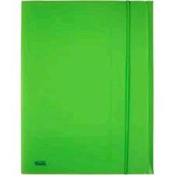 FAVORIT NEON CARTELLE 3 LEMBI C/ELASTICO IN PP 240X330MM A4 COL. VERDE