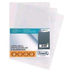 FAVORIT PRATIC 78 BUSTE A L IN PP CM 22X30 A4 BUCCIA D'ARANCIO TRASPARENTE CONF 50 Pz.